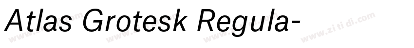 Atlas Grotesk Regula字体转换
